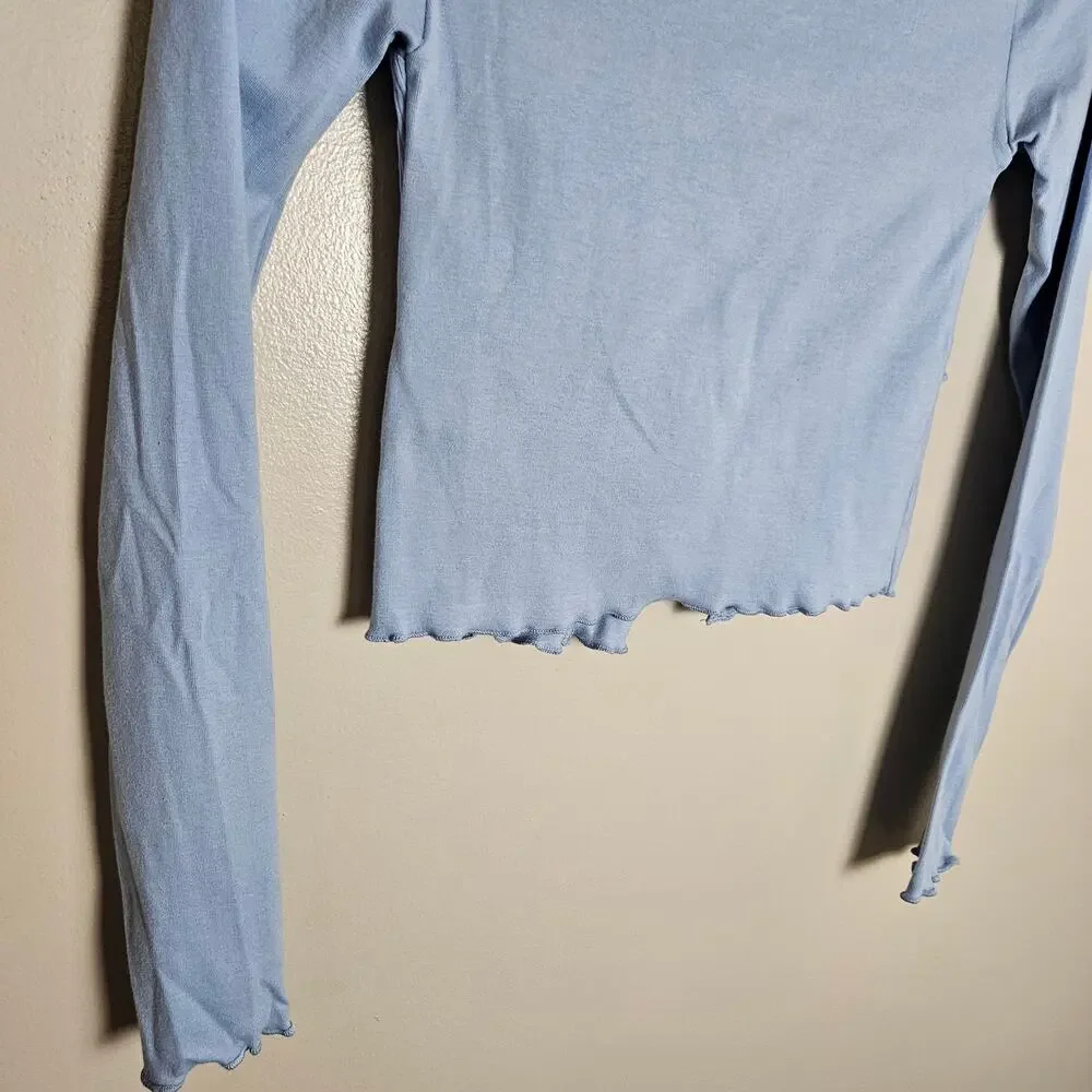 NWOT Urban Outfitter Kimchi Blue Melissa Tie Front Cropped Top Sz XS